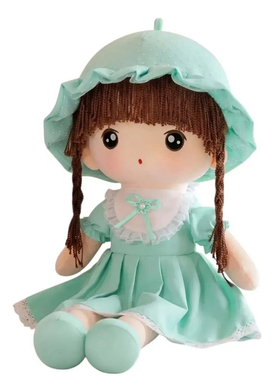 Muñeca De Trapo De Peluche Tierna Suave Lazo 65cm-3