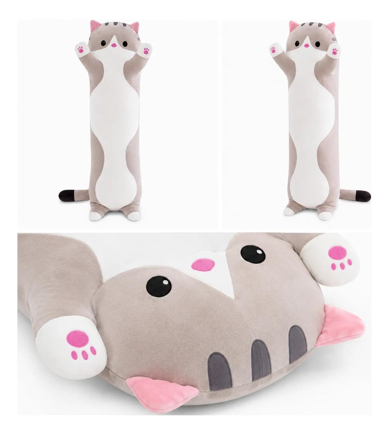 Peluche Almohada Alargado De Gato Para Niños Y Adultos-1