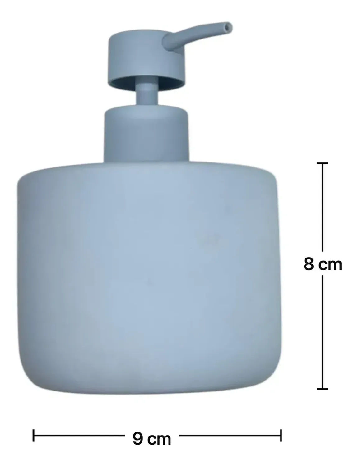 Set Juego De Baño 2 Pieza Mate Jabon Dispensador Cepillo Azul Claro-3