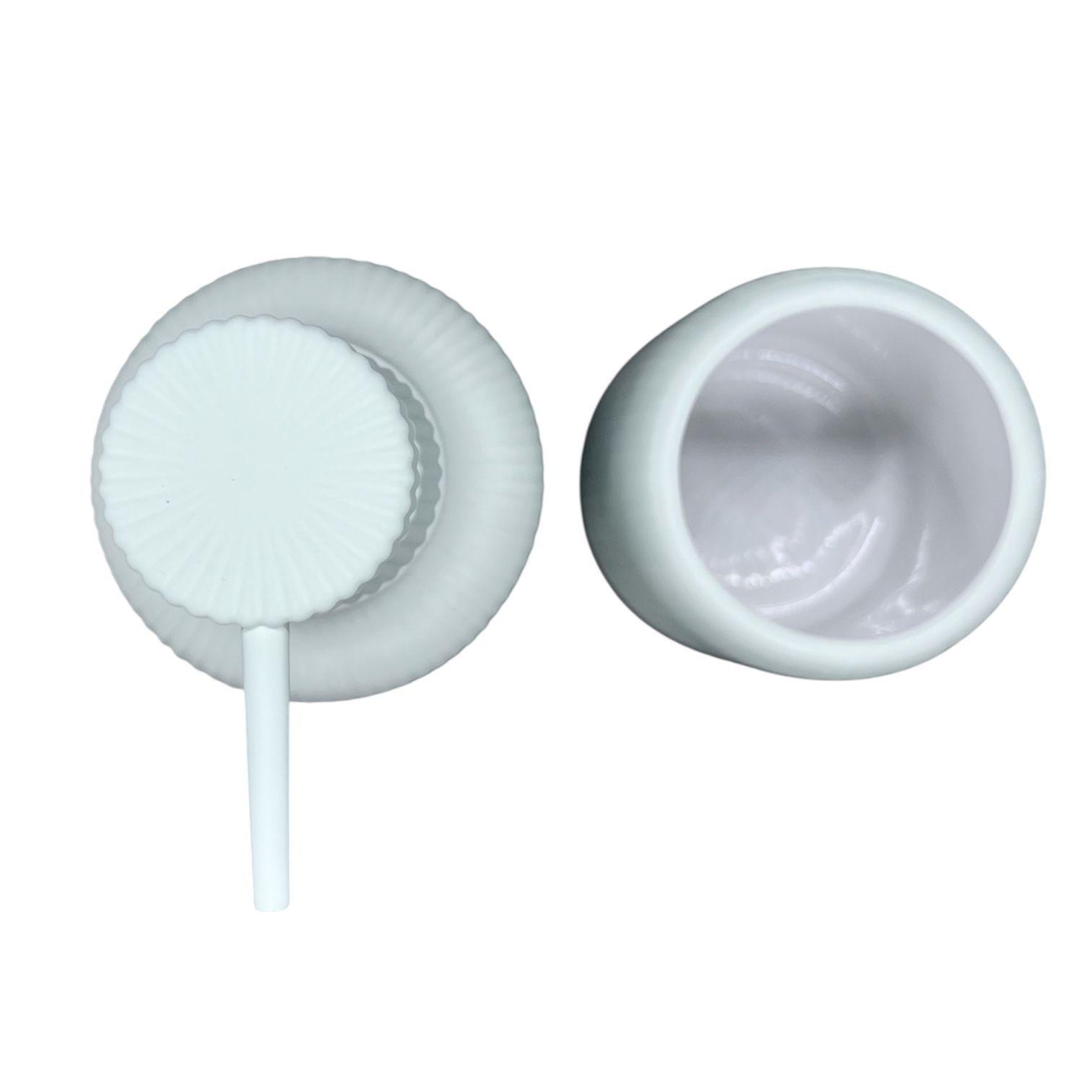 Set Juego De Baño 3 Pieza Ceramica Jabon Dispensador Cepillo Verde-3