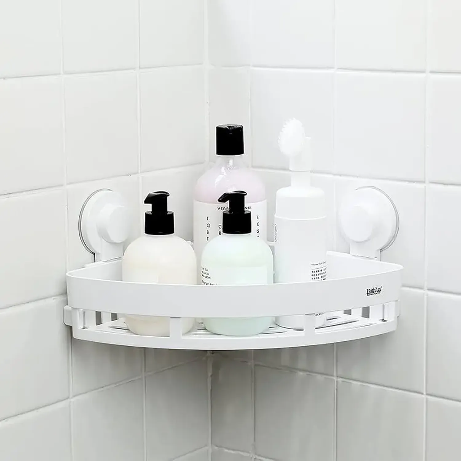 Repisa Esquinera De Pared Organizador Baño 12x25cm Blanco-1