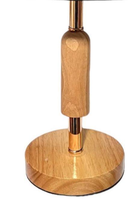 Lampara De Velador Lampara De Mesa Madera Rustic Gris-2