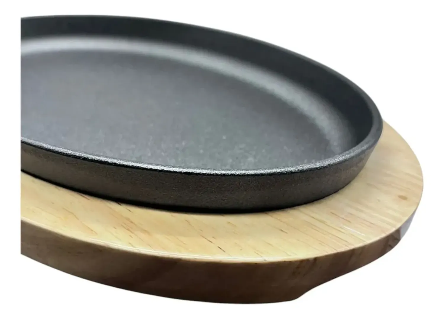 Bandeja Tabla Placa Para Carnes Con Base Bambu M3 Negro-3