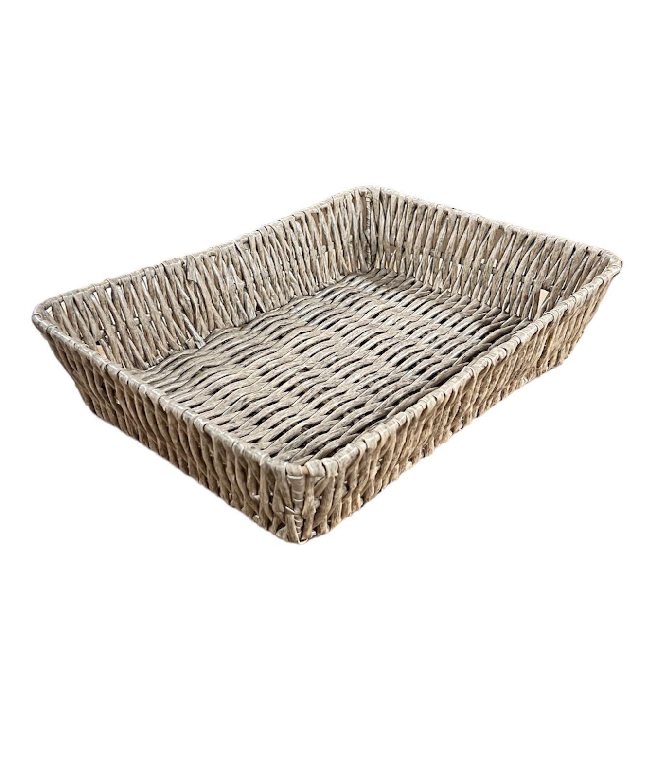 Bandeja Cesta De Ratan Cesta Tejida Rectangular Pequeña B-0