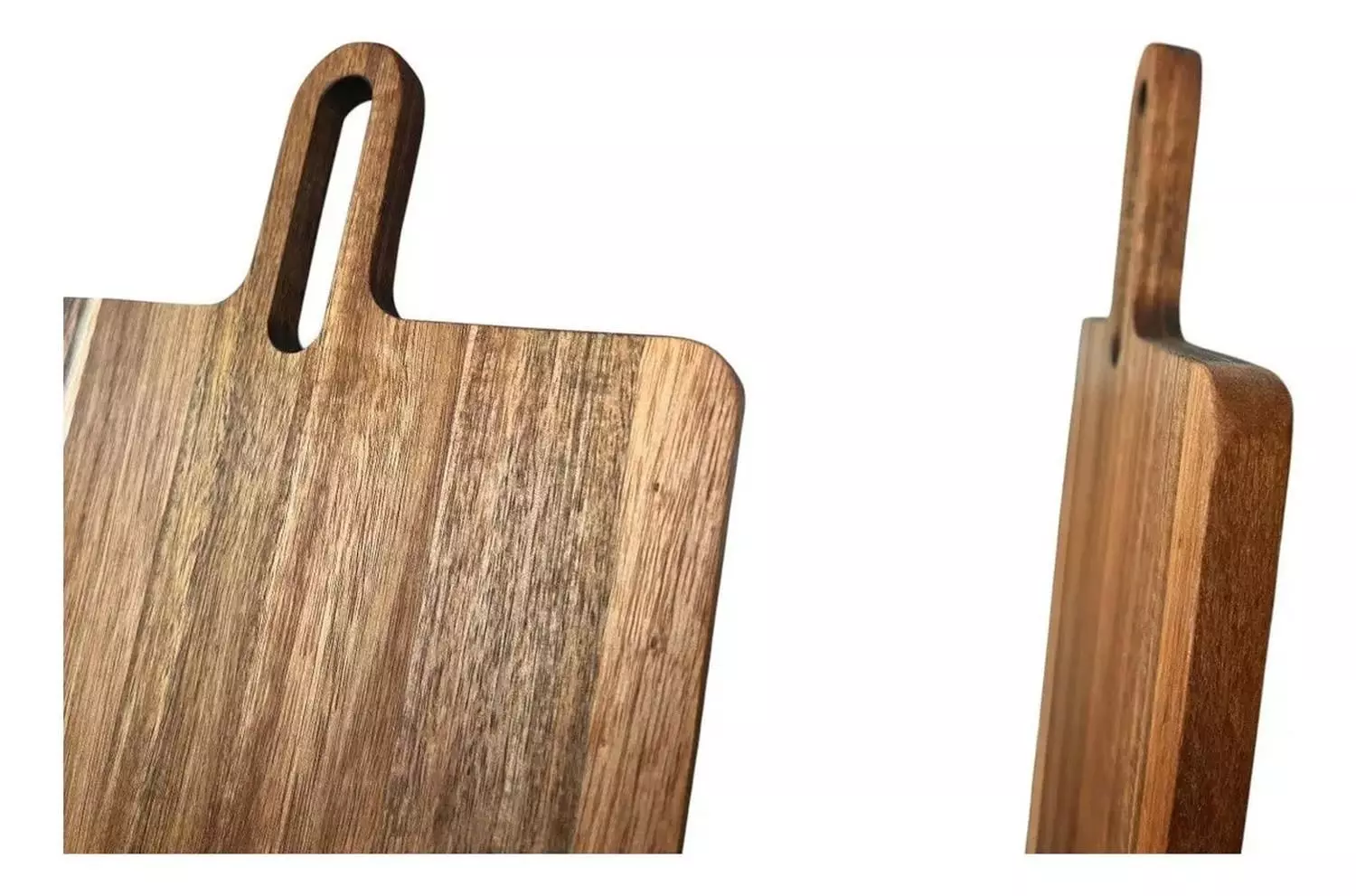 Tabla Para Picar De Madera Rectangular Con Asa Café-2