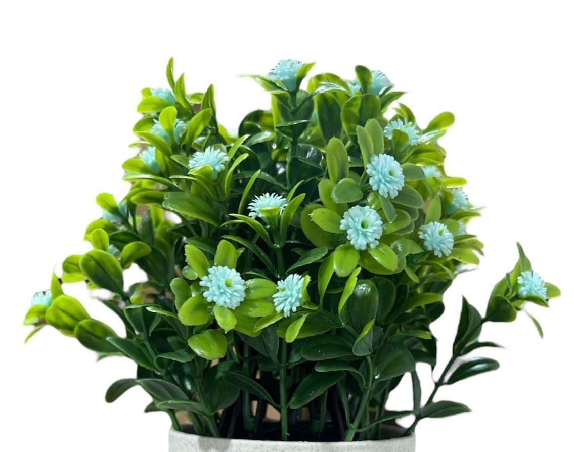 Planta Artificial Flores Maceta Decorativa Base Plastico C-2
