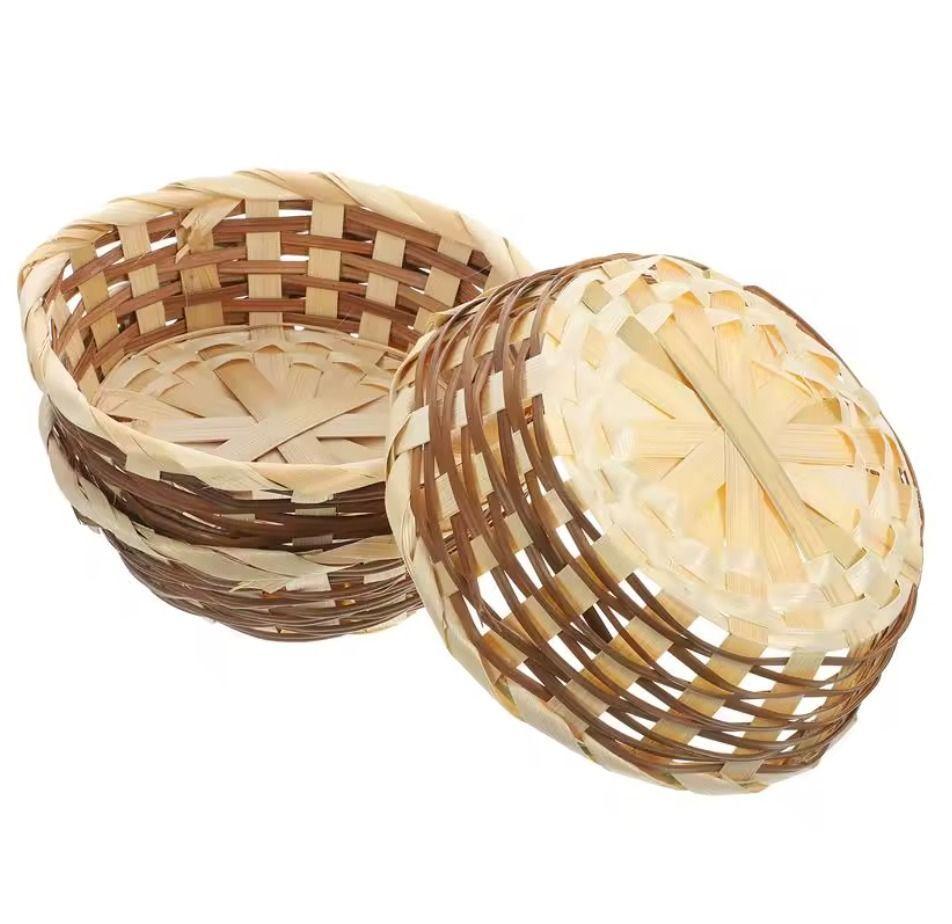 Pack 6 Cesta Panera Tejida Cesta De Pan Pascuas 17x6cm-2