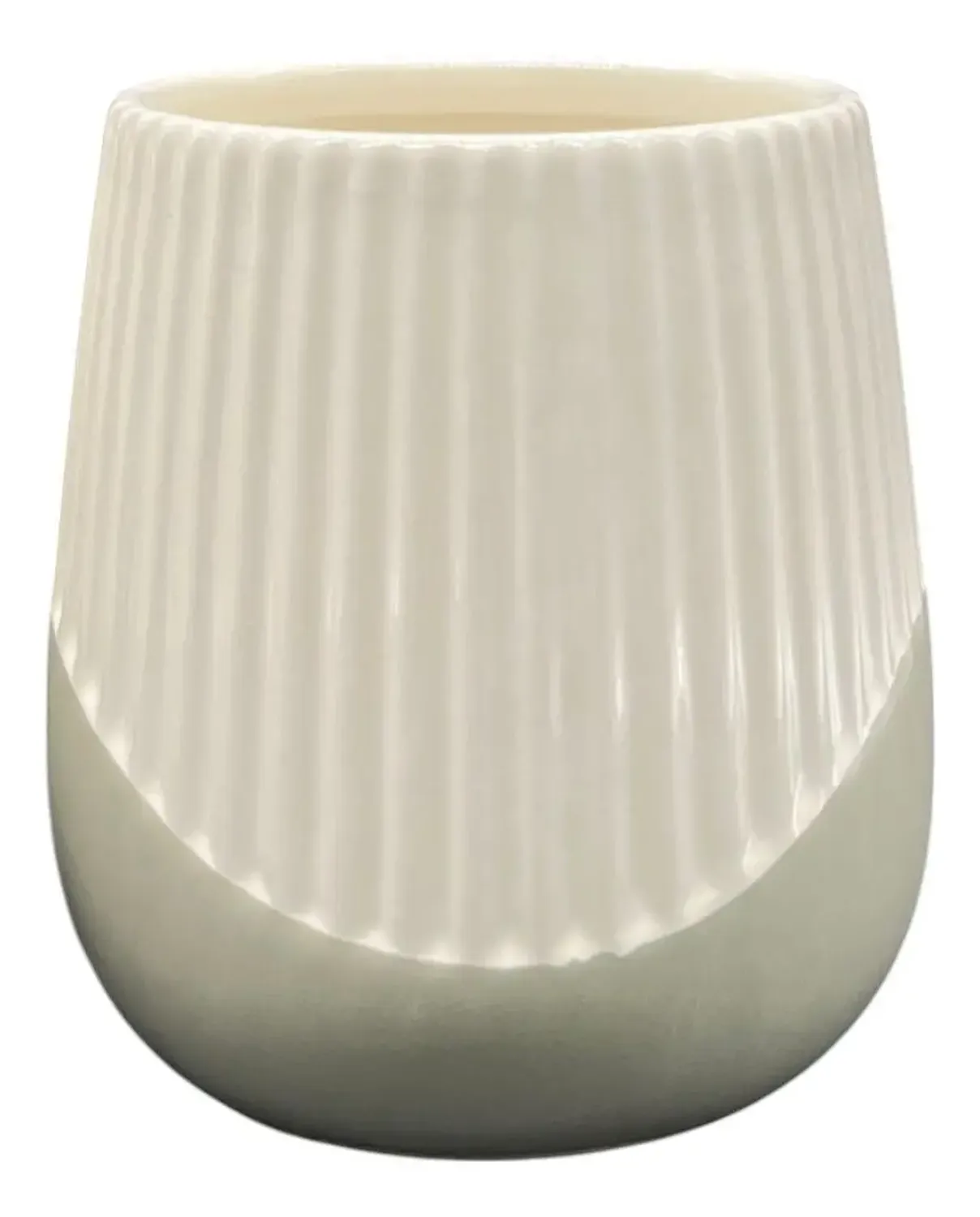Set De Baño 2 Piezas Ceramica Jabon Porta Cepillo Crema Crema-3