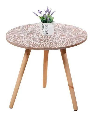 Set 2 Mesas Laterales Mesa Auxiliar Mandalas 40cm Y 30cm-1