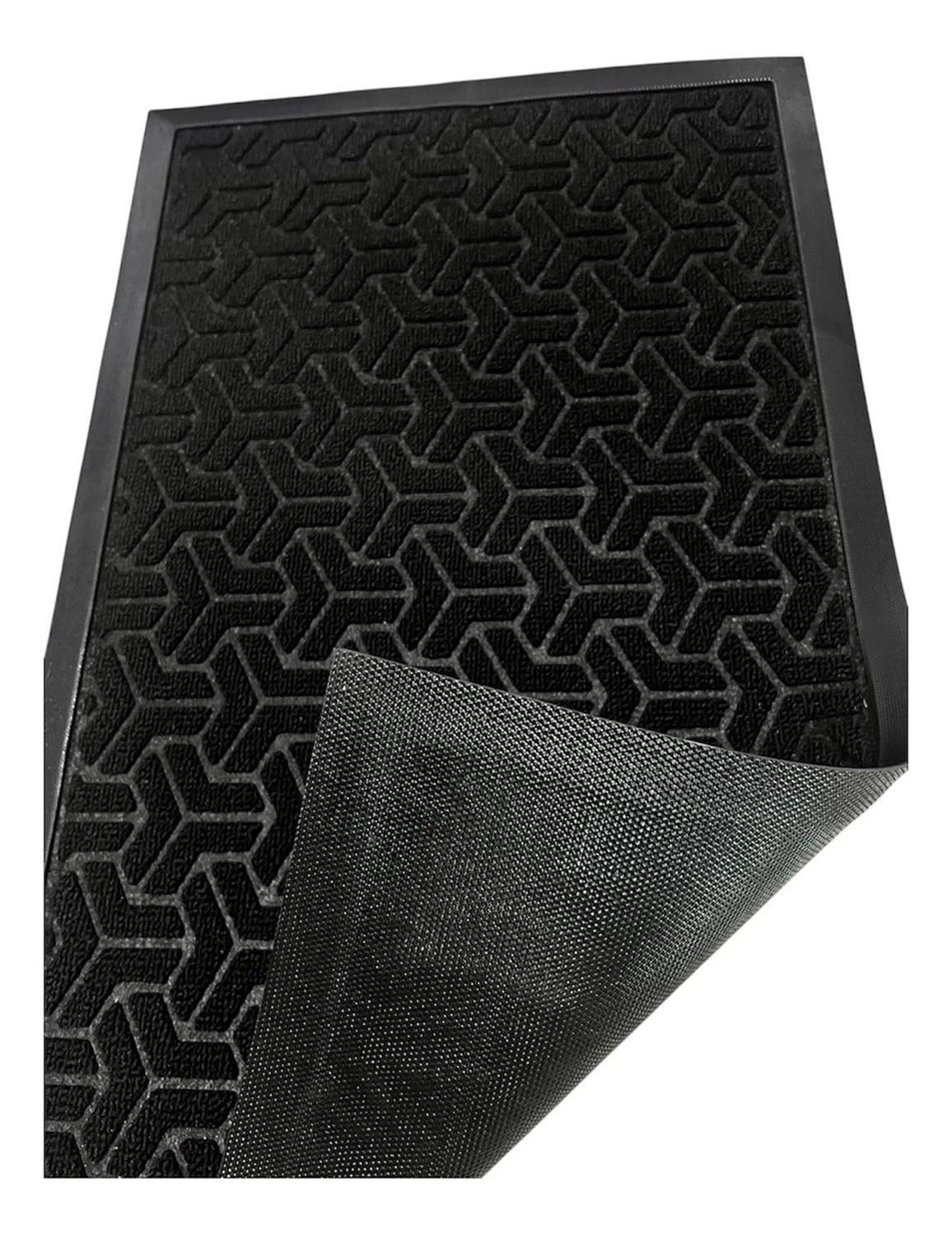 Alfombra De Entrada Hogar Limpiapiés Diseño Figuras 74x44cm-2
