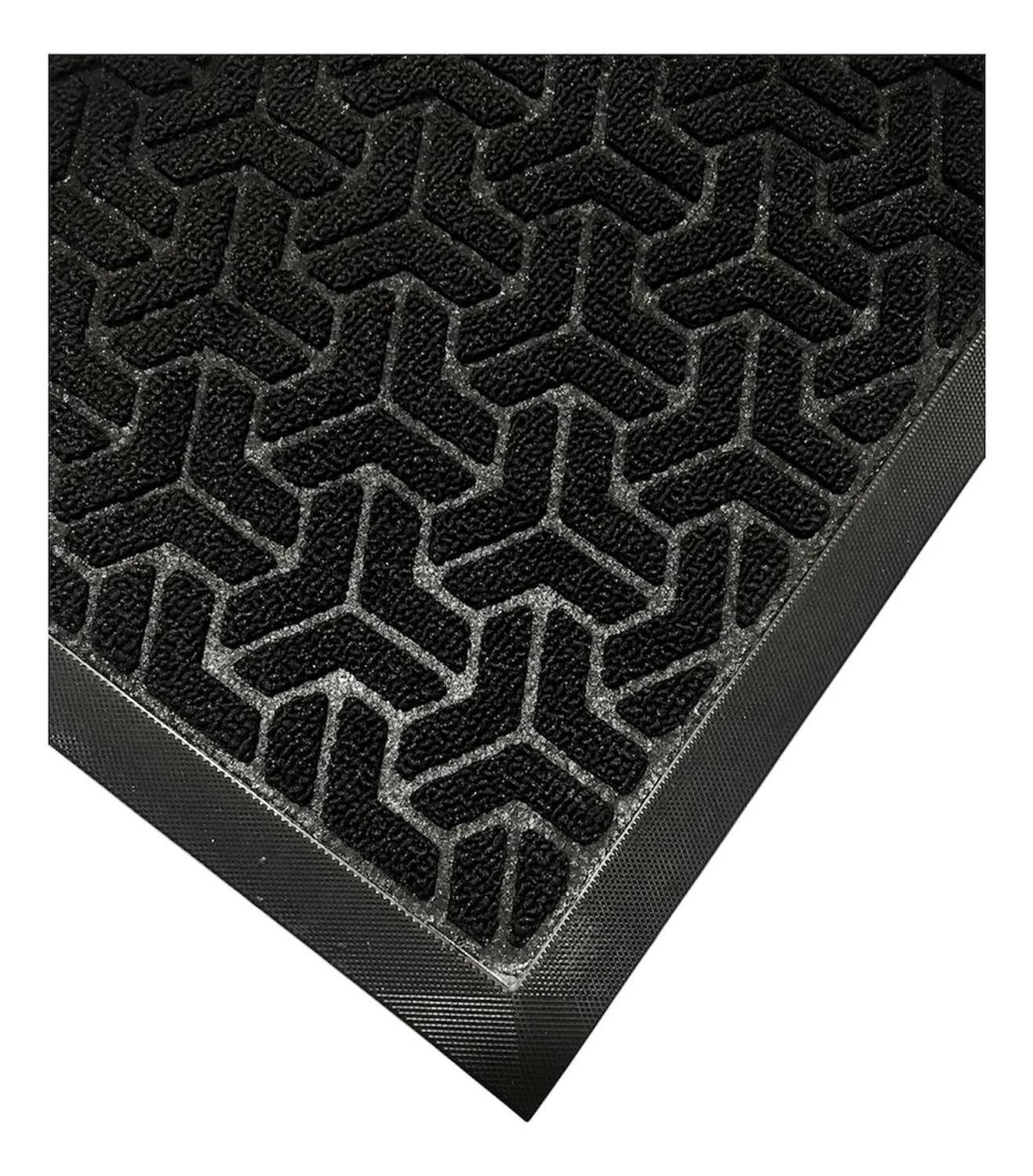 Alfombra De Entrada Hogar Limpiapiés Diseño Figuras 74x44cm-3
