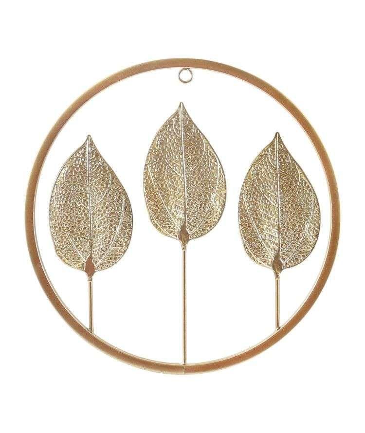 Adorno Decorativo Hojas Cuadro Estilo Metal 30x30cm-0