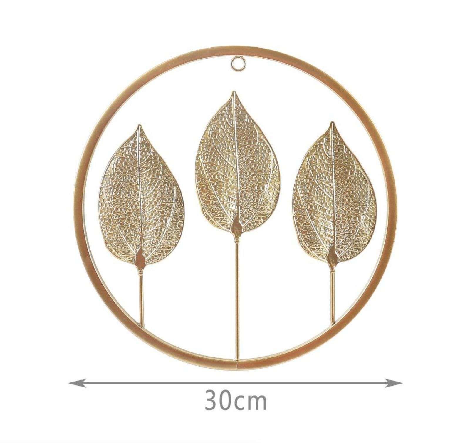 Adorno Decorativo Hojas Cuadro Estilo Metal 30x30cm-1