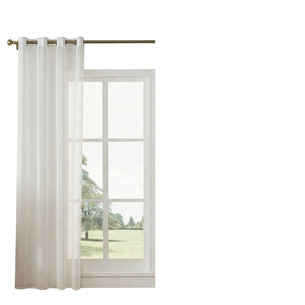 Cortina Visillo 1 Paño Cortina 8 Anillos Deco 140x230cm 2-0