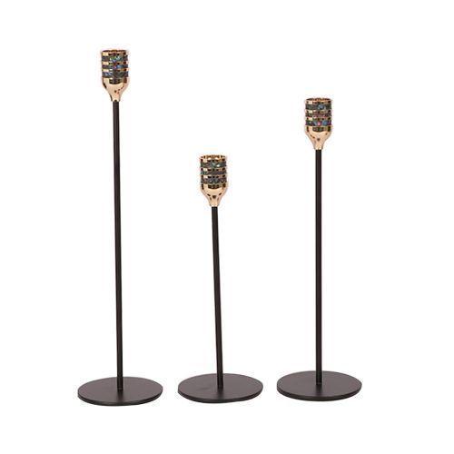Pack 3 Porta Vela Candelabro Set 3 Candelabros Decorativo-2