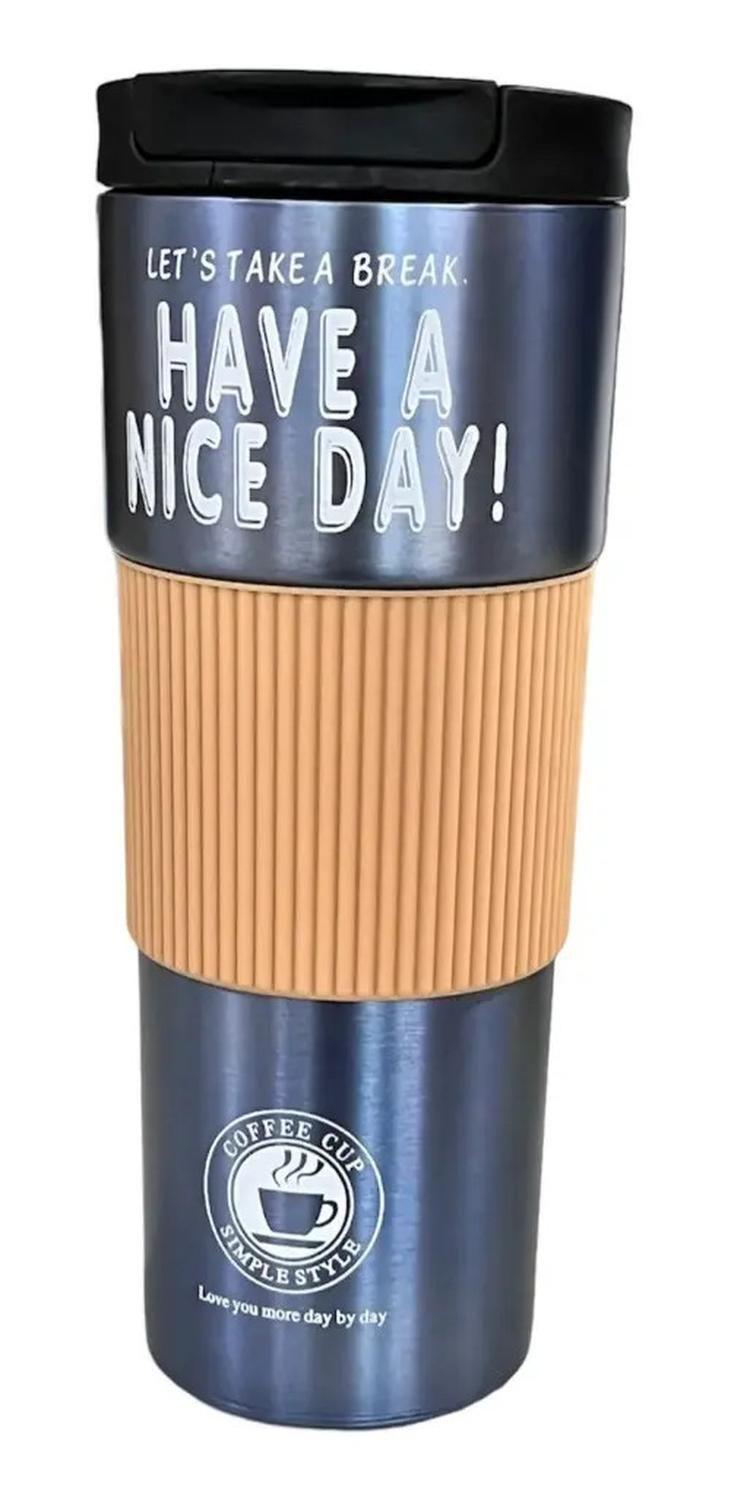 Termo Agua Caliente Y Fria Cafe Vaso Termico Metalico 500ml-0