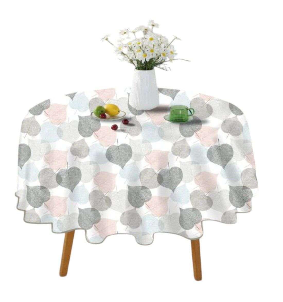 Mantel De Hule Plastico Mesa Redondo Diseños 140cm Rosa-0