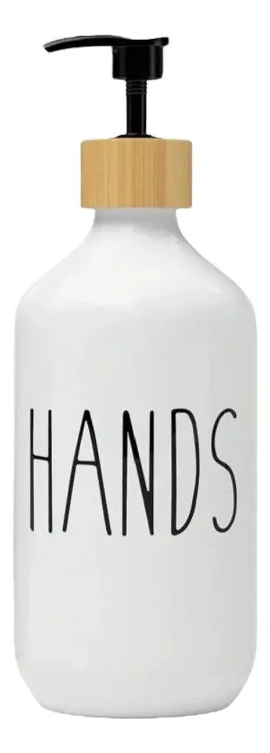 Set 2 Dispensador Jabón Baño Alcohol Gel Hands Dishes Negro Y Blanco-3