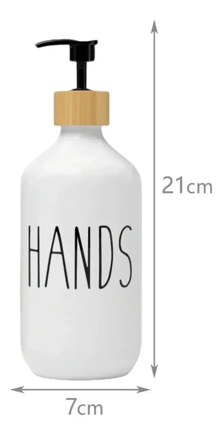 Set 2 Dispensador Jabón Baño Alcohol Gel Hands Dishes Negro Y Blanco-4