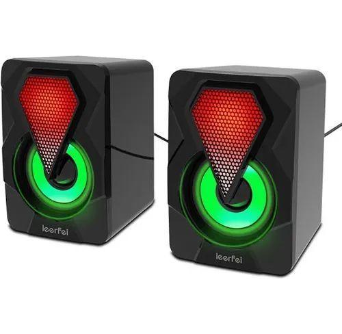 Parlante Speaker PC retroiluminado LED 2.0 Leerfei-2
