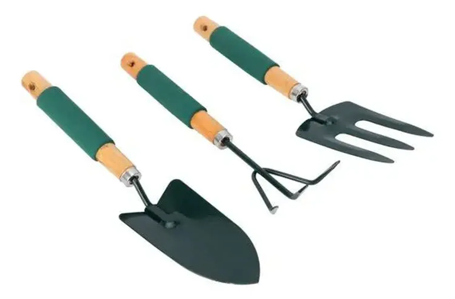 Set Herramientas De Jardineria Set 3 Piezas Jardin Grande Verde-0