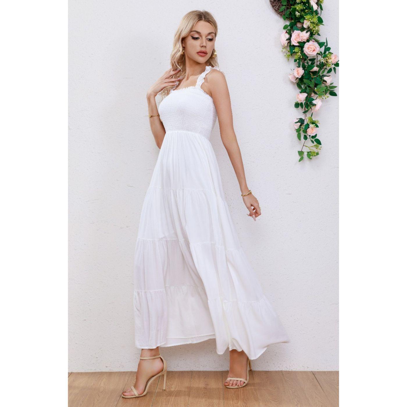 Maxi Vestido Mujer Largo Elasticado Primavera Casual Eventos 3259-0