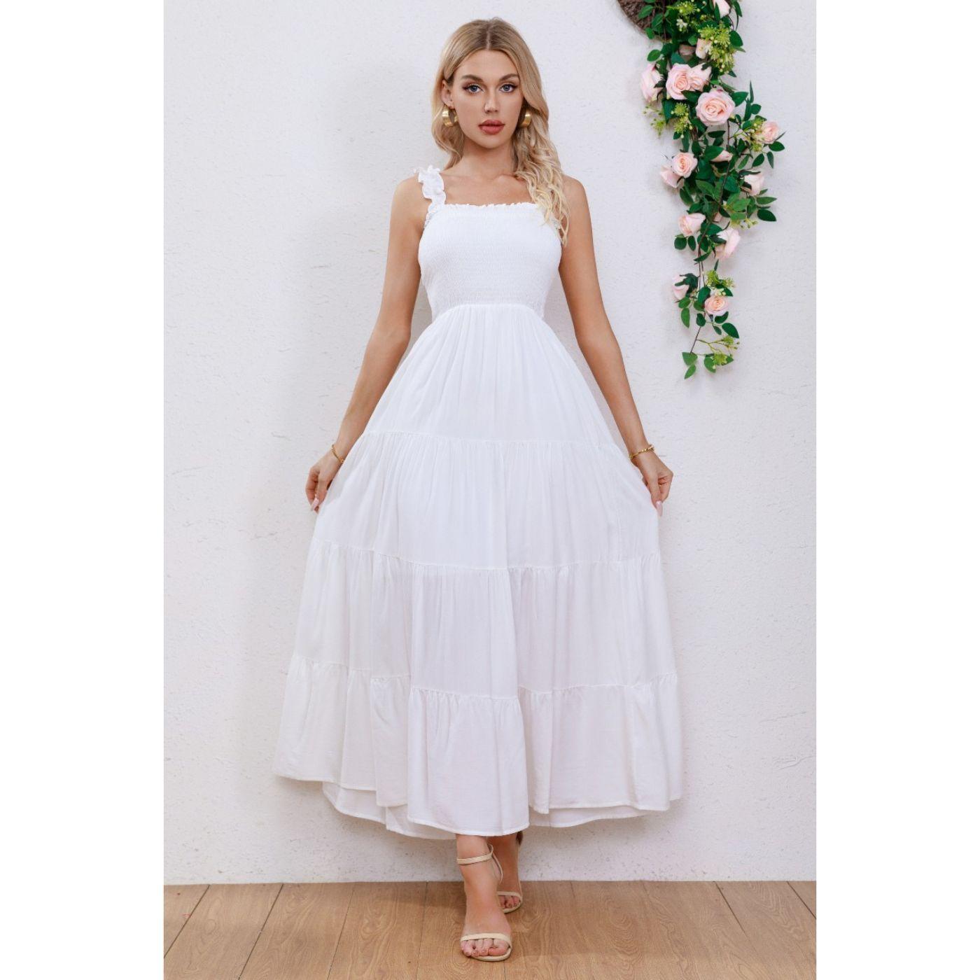 Maxi Vestido Mujer Largo Elasticado Primavera Casual Eventos 3259-1