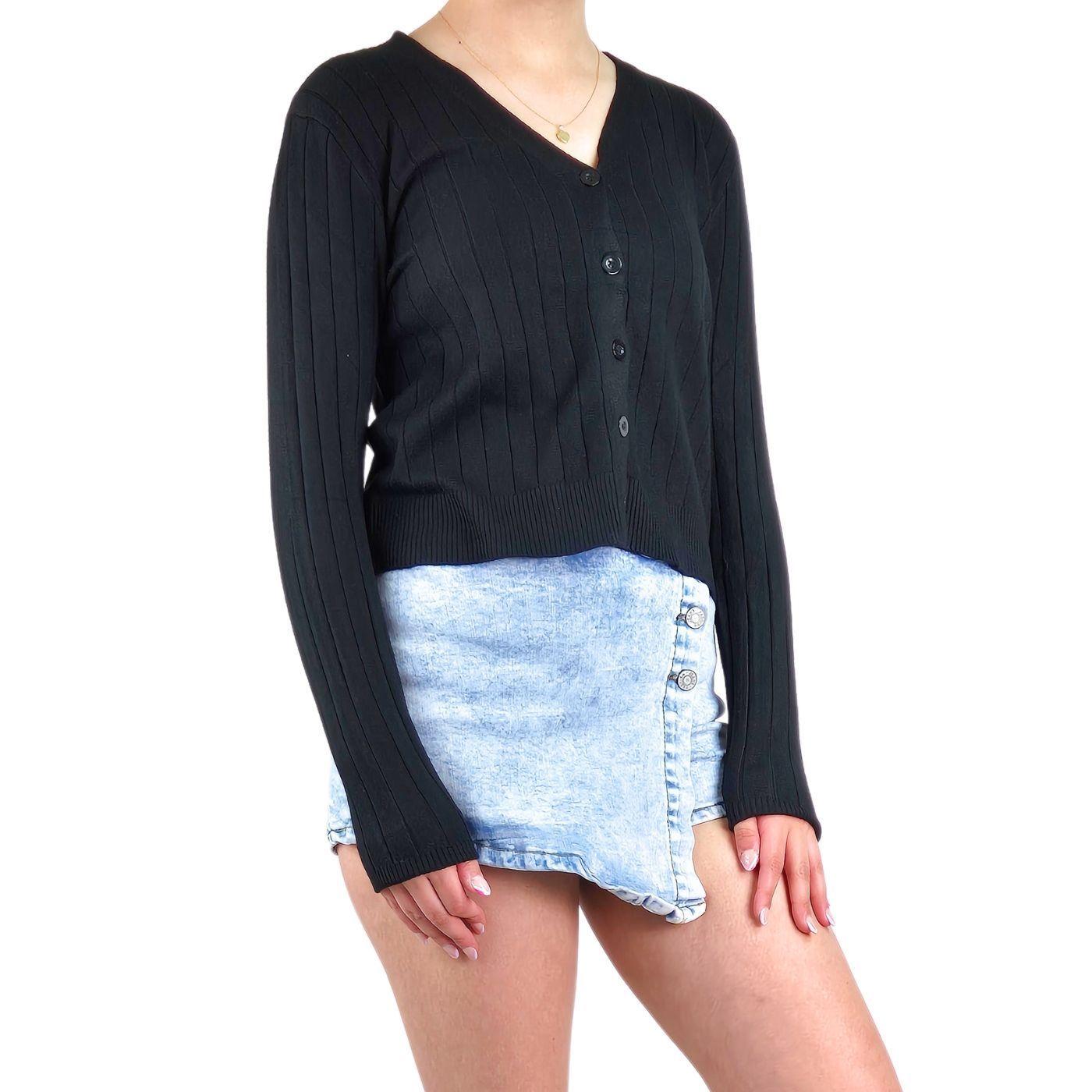 Sweater Mujer Cardigan Botones Otoño Cuello V Diseño 6009-1