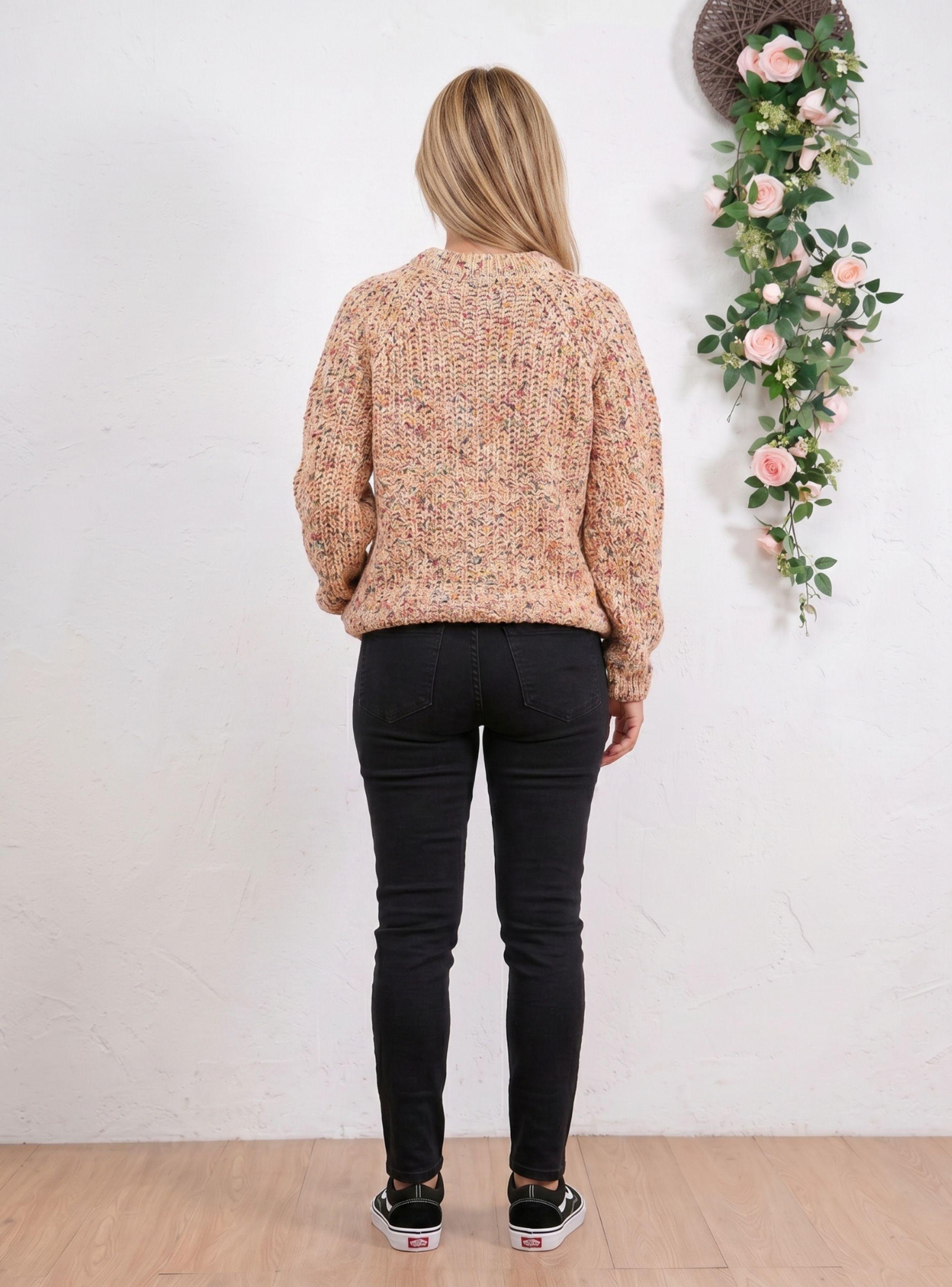 Sweater Lana Mujer Tejido Otoño Invierno Grueso Diseño Jaspeado 6869-2