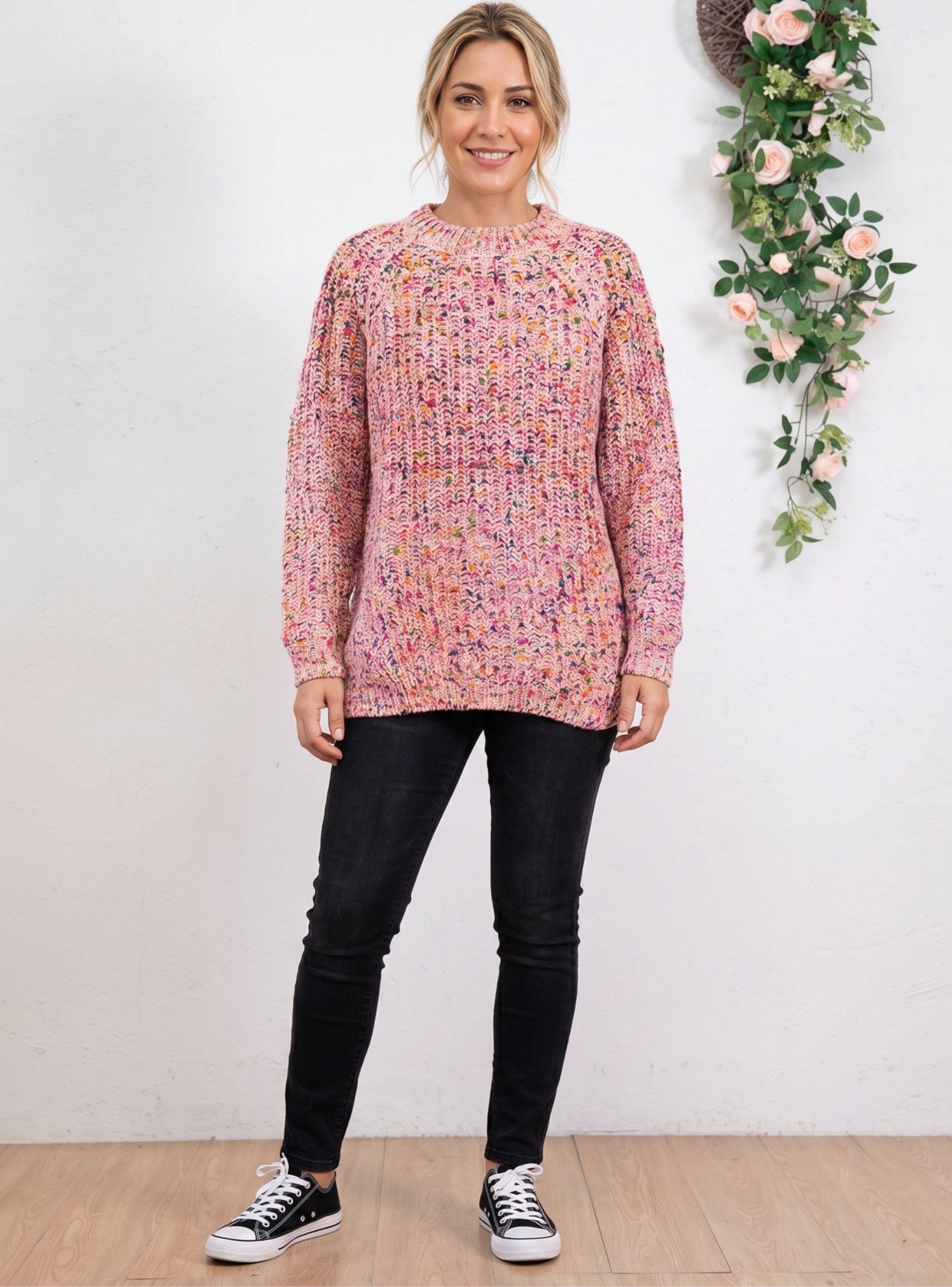 Sweater Lana Mujer Tejido Otoño Invierno Grueso Diseño Jaspeado 6869-0
