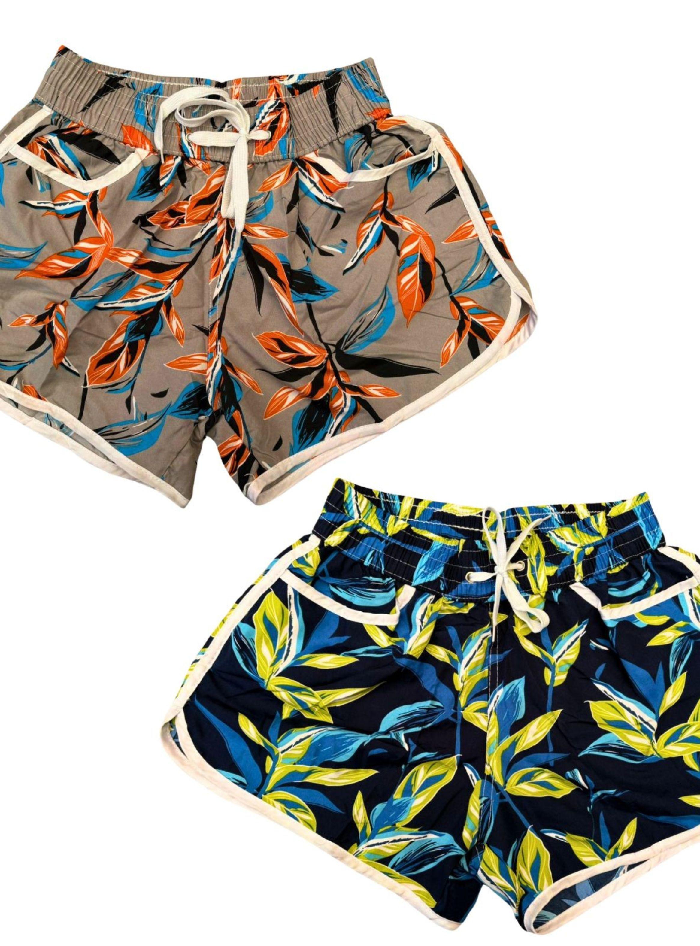 Pack 2 Traje De Baño Mujer Short De Playa Diseños Colores 1210-4