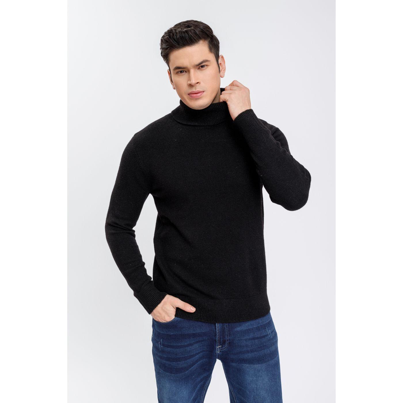 Sweater Hombre Tejido Algodon Cuello Alto Colores 7211-1