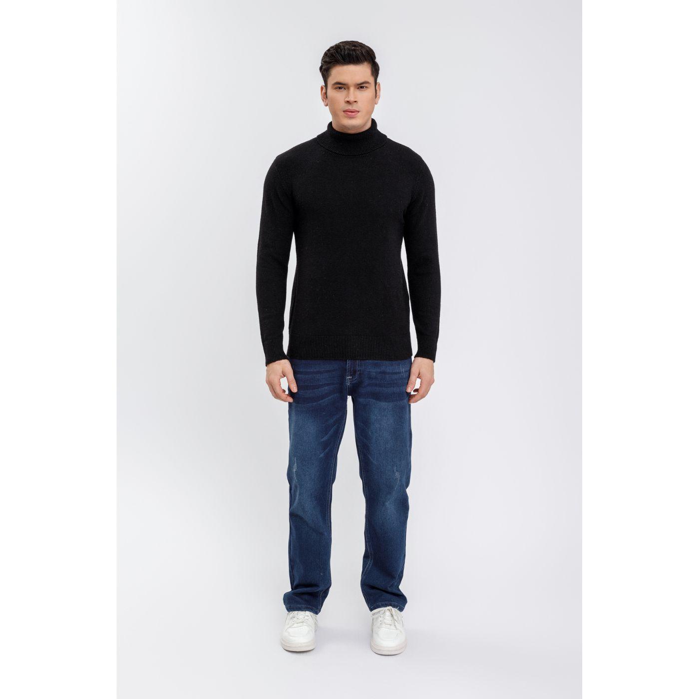 Sweater Hombre Tejido Algodon Cuello Alto Colores 7211-2