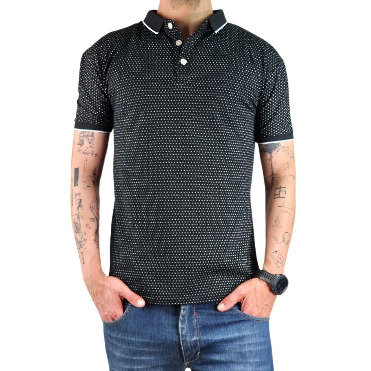 Polera Piqué Hombre Algodon Textura Suave Botones Diseños 4055-1