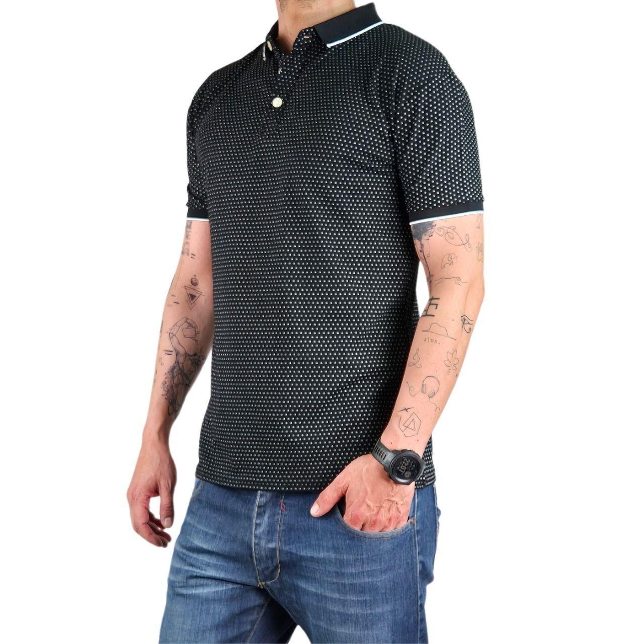 Polera Piqué Hombre Algodon Textura Suave Botones Diseños 4055-2