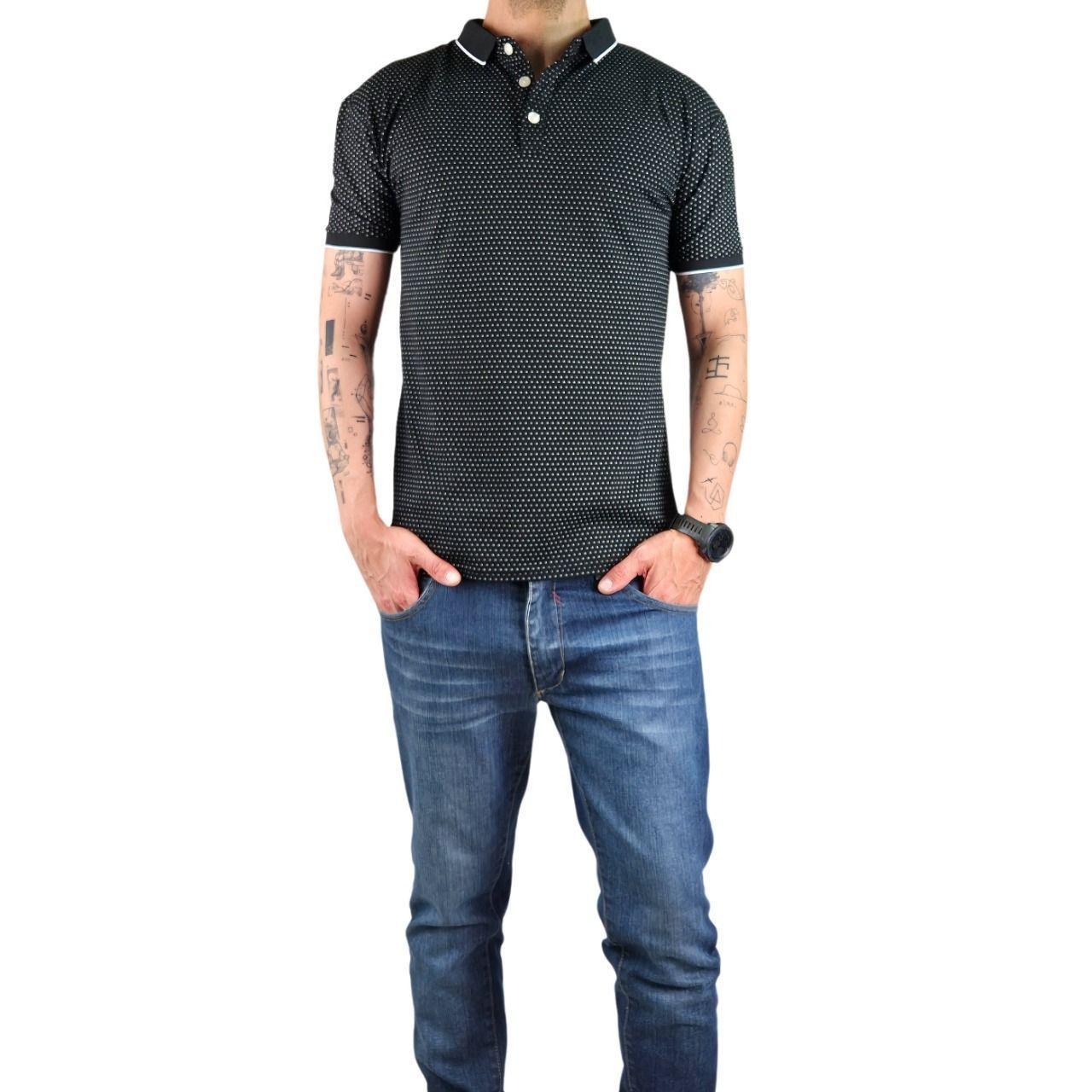 Polera Piqué Hombre Algodon Textura Suave Botones Diseños 4055-3