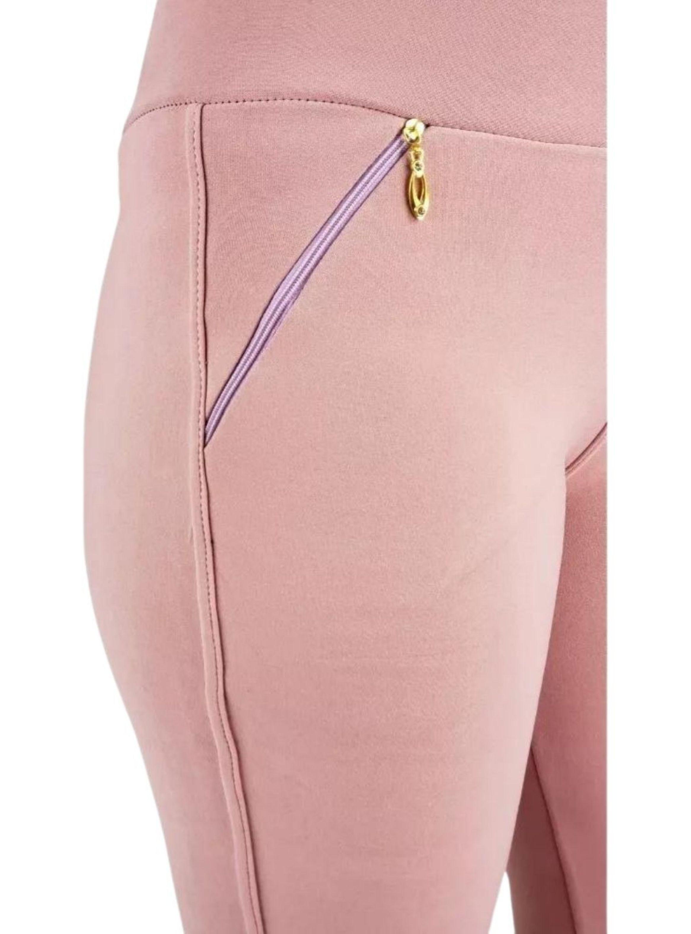 Pantalón Calza Mujer Invierno Forro Interior Piel Bolsillos Cierre H1-2