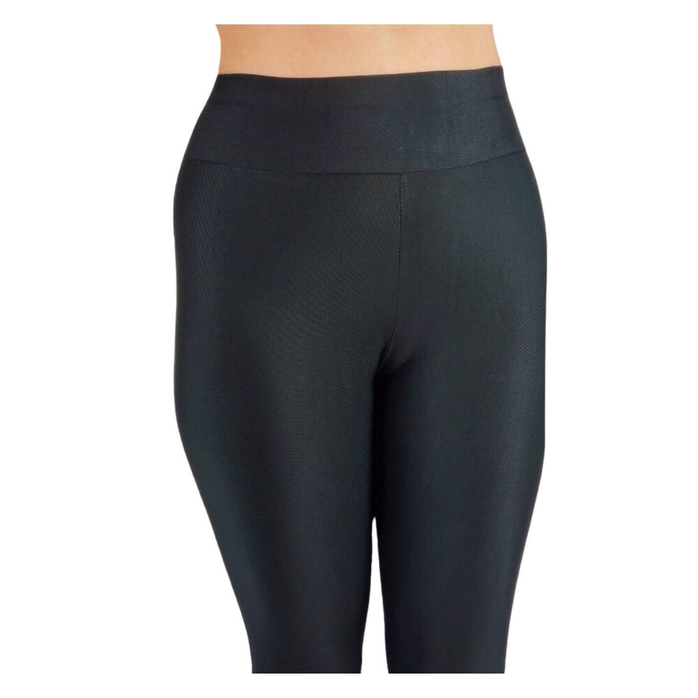 Pack 2 Calza Lycra Brillante Dupont Mujer Tiro Alto Deportivo 548-2