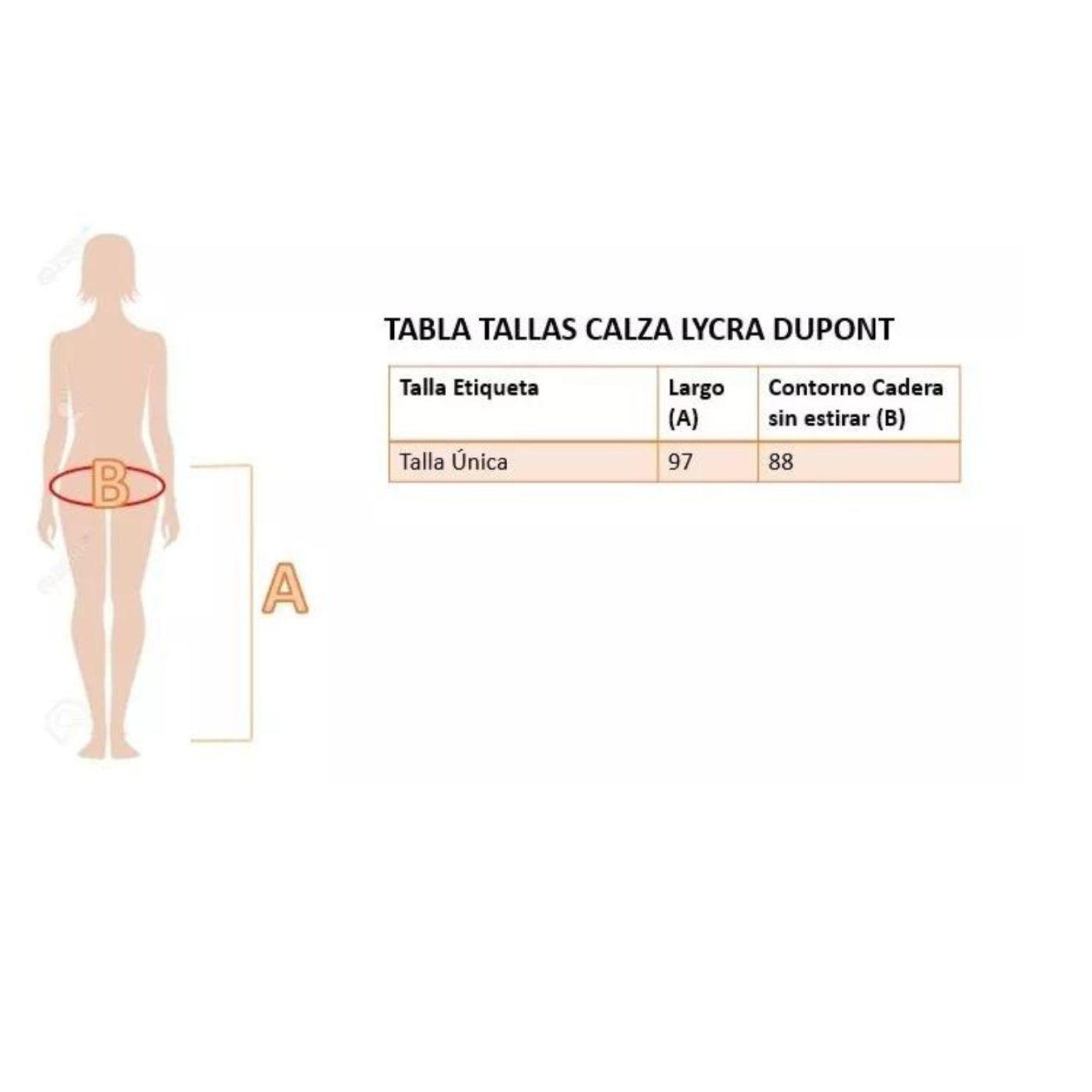 Pack 2 Calza Lycra Brillante Dupont Mujer Tiro Alto Deportivo 548-3