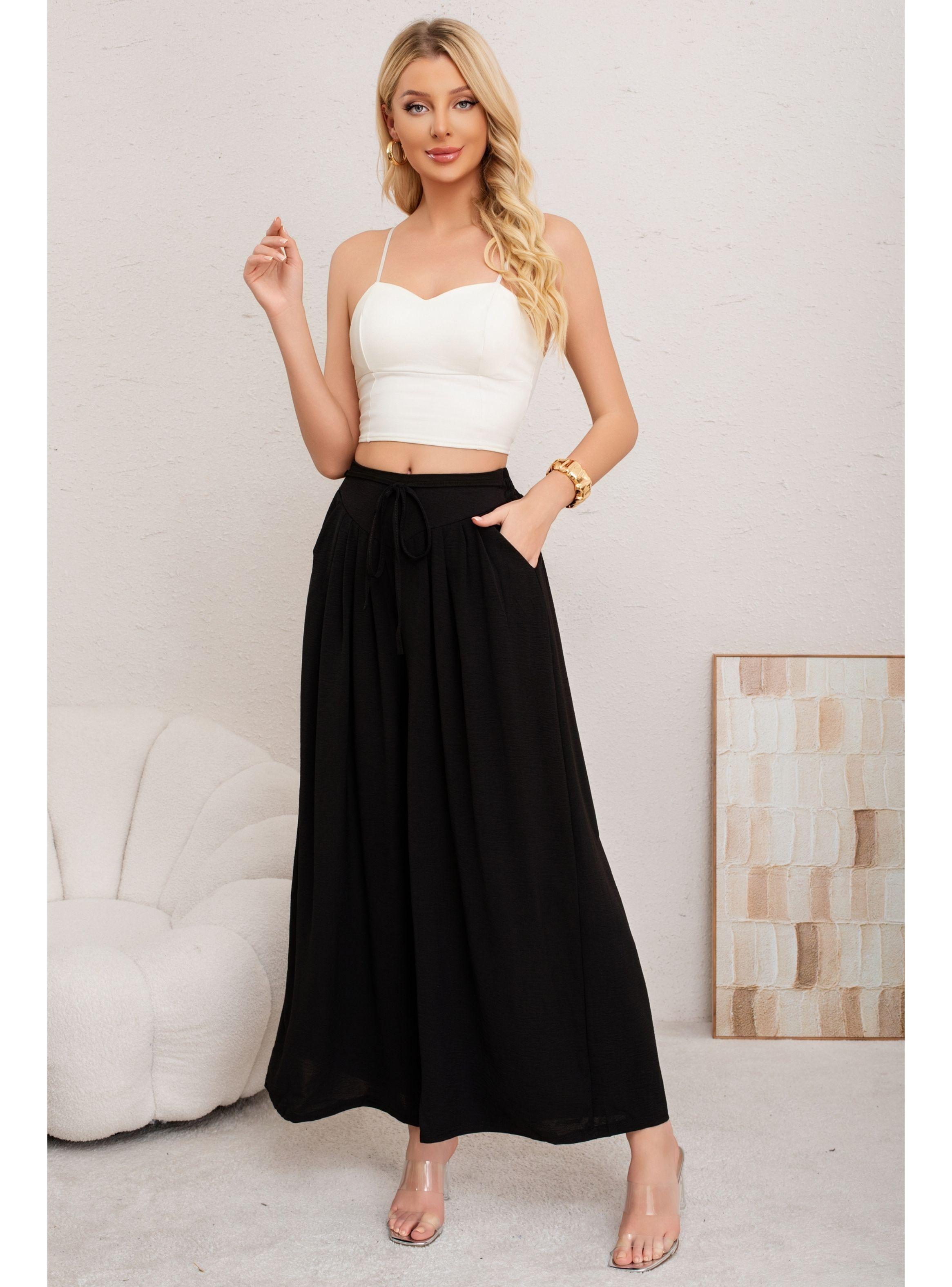 Pantalon Palazzo Algodon Mujer Tipo Lino Casual Semi Formal 3001-2