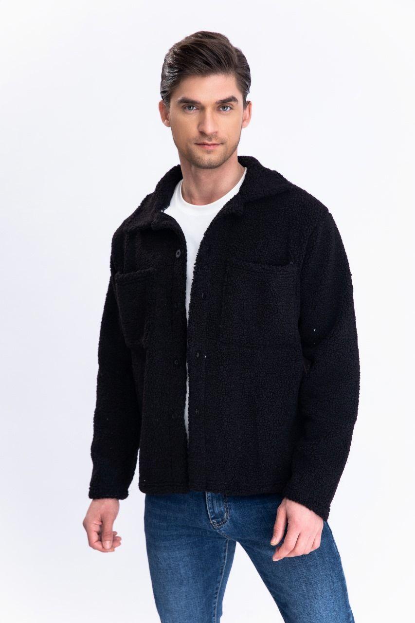Chaqueta Poleron Invierno Hombre Tipo Corderito Bolsillos 7552-0