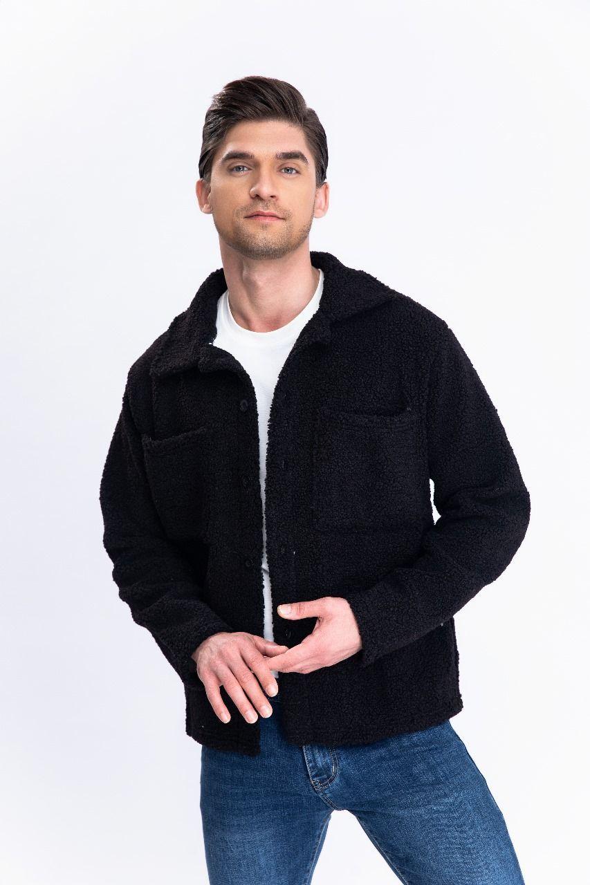 Chaqueta Poleron Invierno Hombre Tipo Corderito Bolsillos 7552-1
