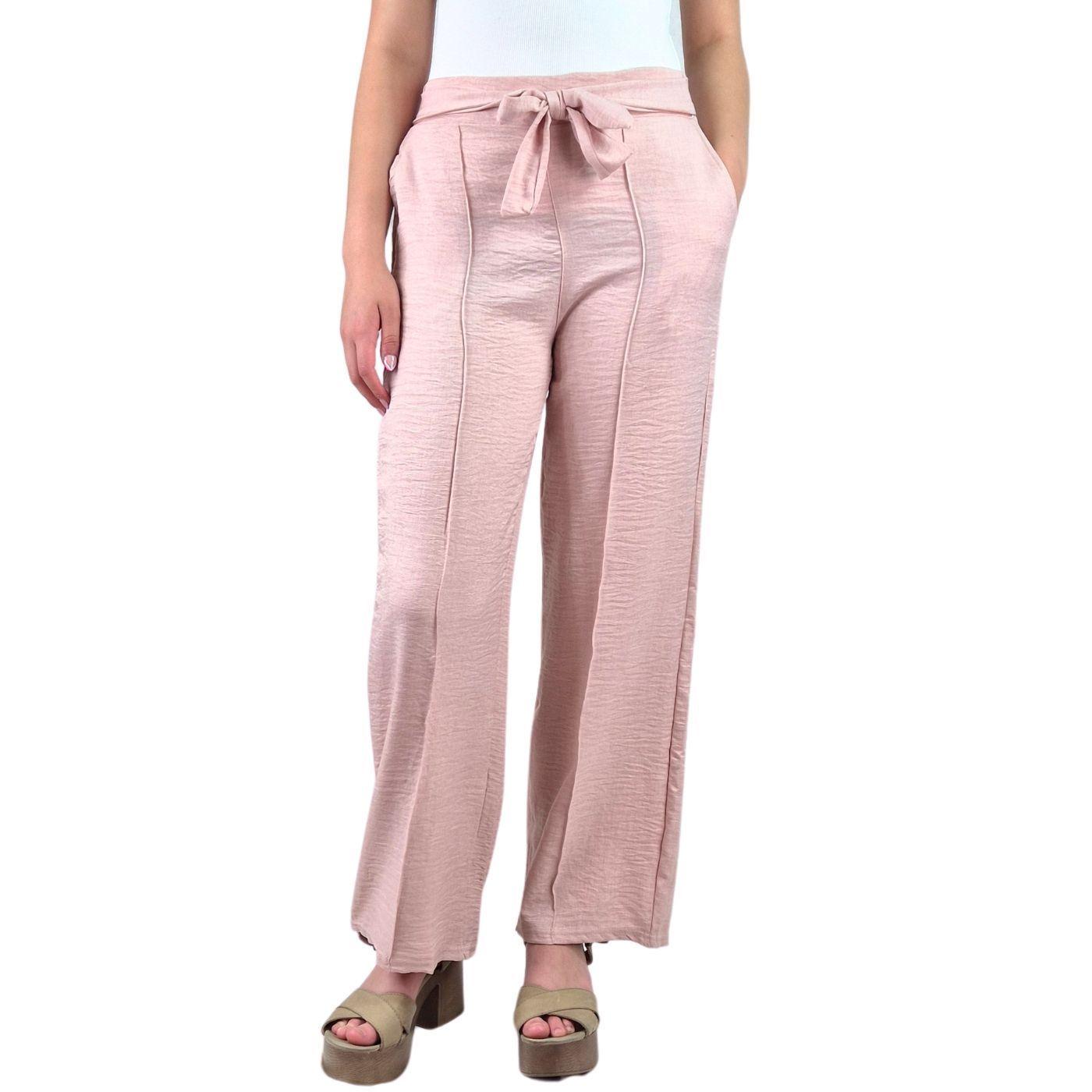 Pantalon Palazzo Mujer Tipo Lino Casual Semi Formal Tiro Alto 890-2