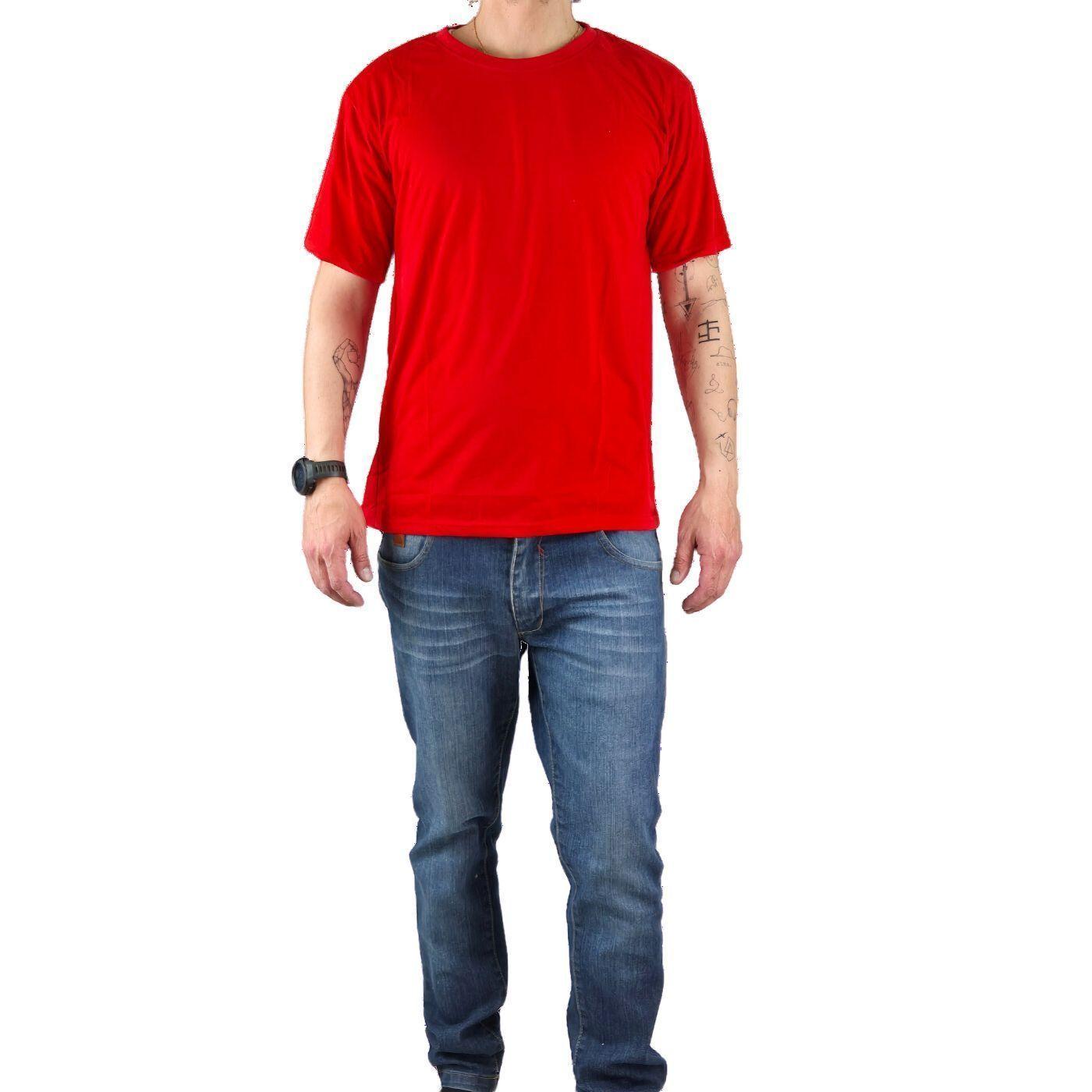 Polera Manga Corta Algodón Hombre Lisa Basic-0