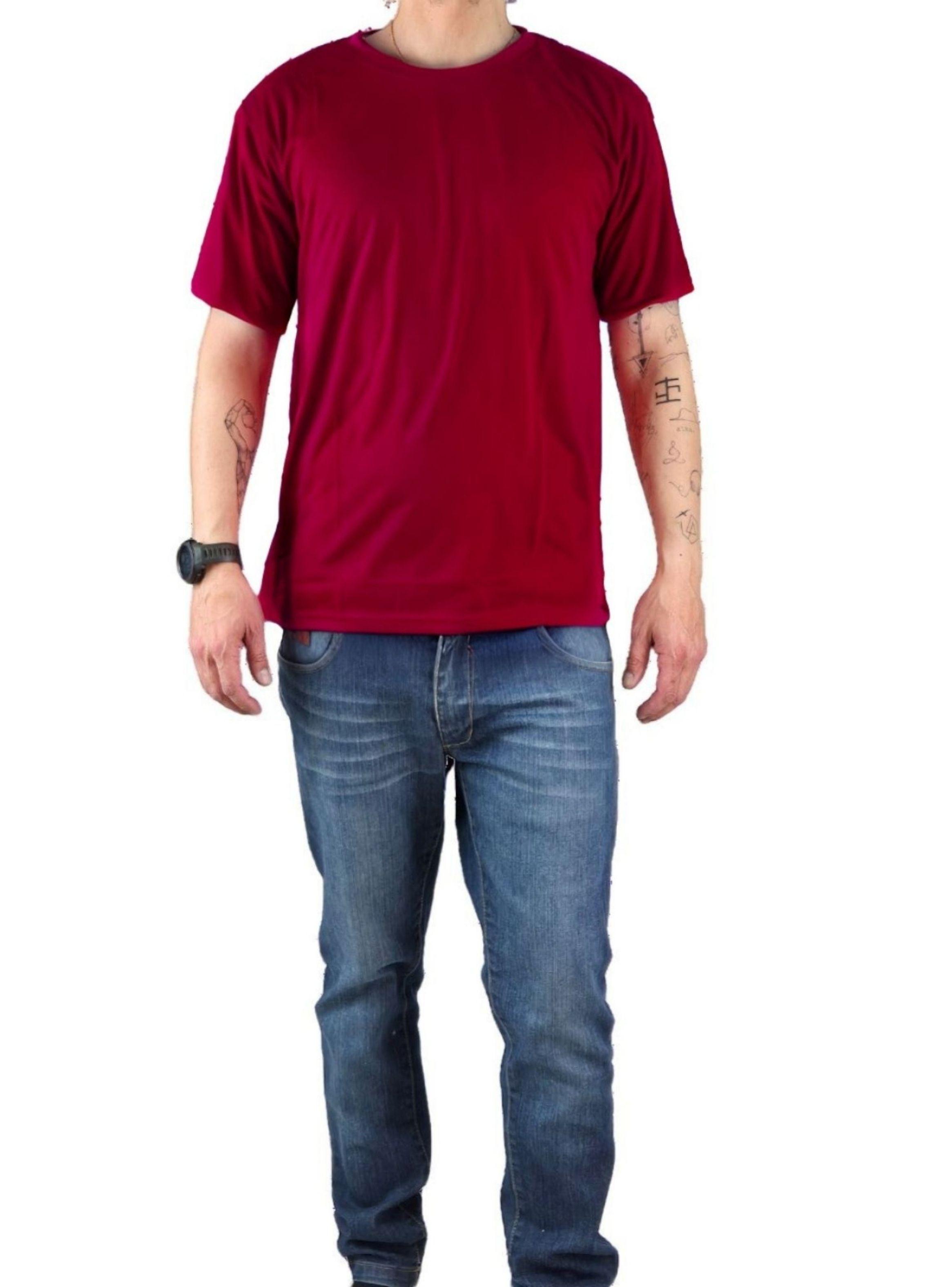 Polera Manga Corta Algodón Hombre Lisa Basic-0