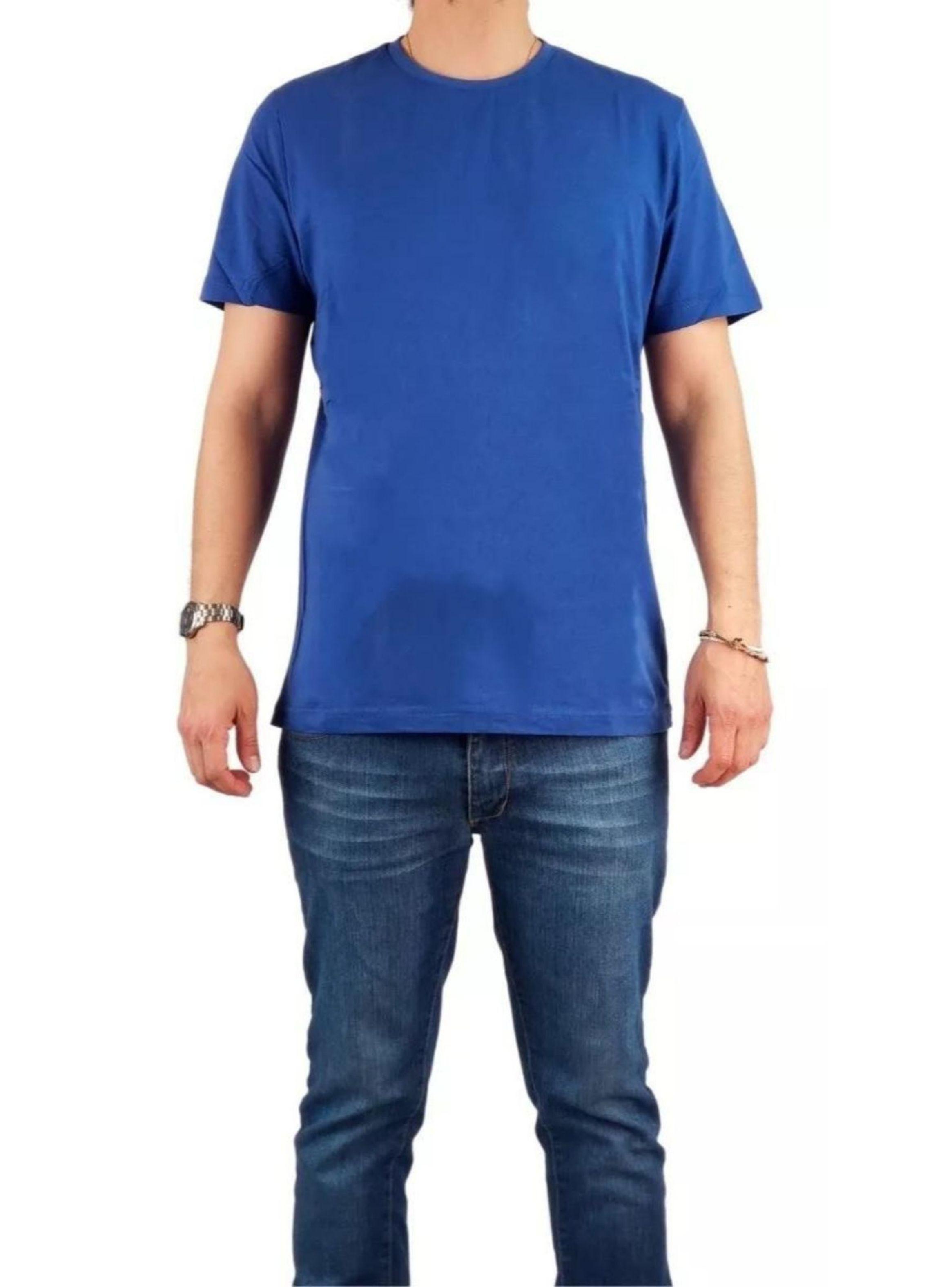 Polera Manga Corta Algodón Hombre Lisa Basic-0