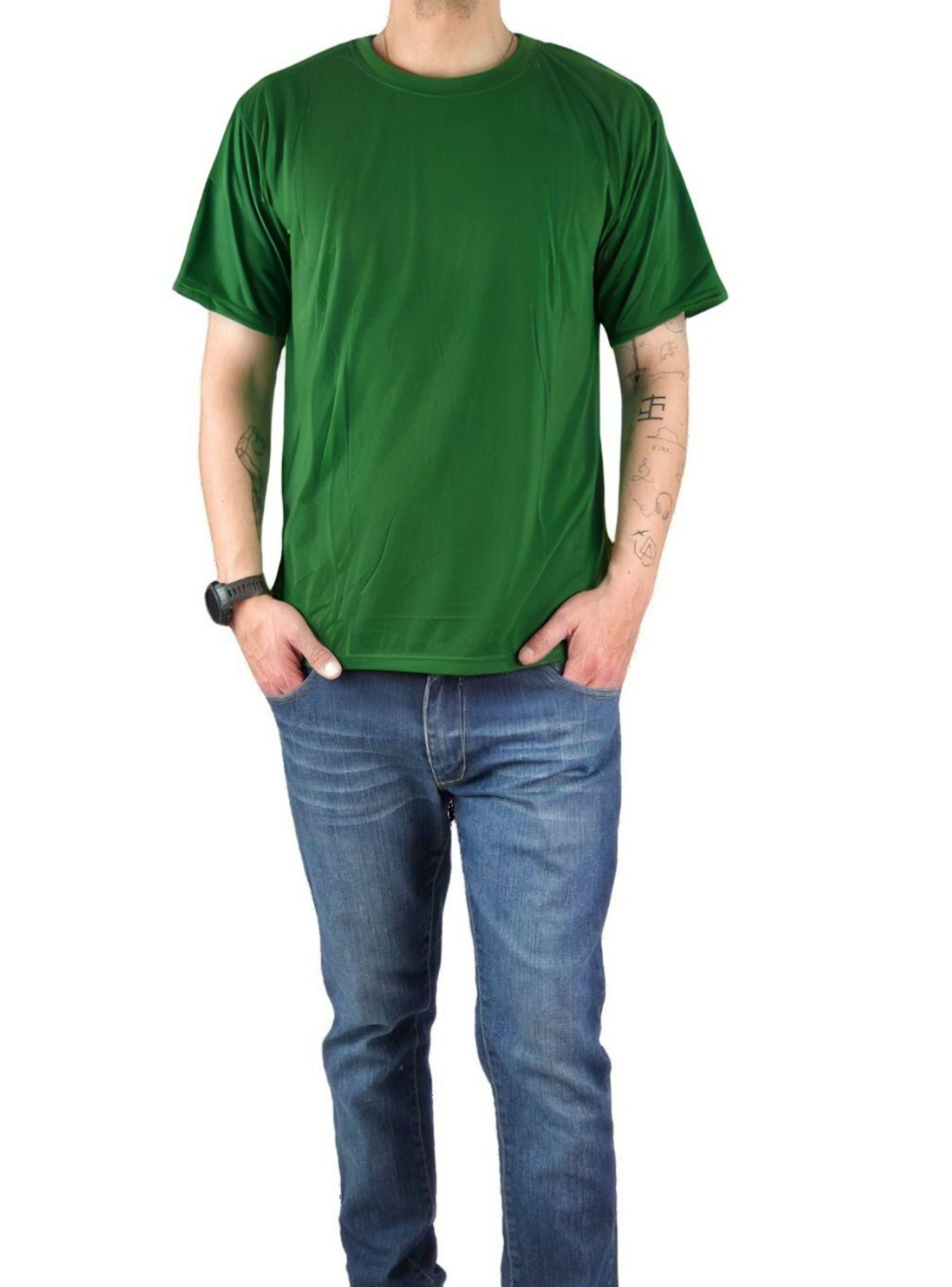 Polera Manga Corta Algodón Hombre Lisa Basic-0