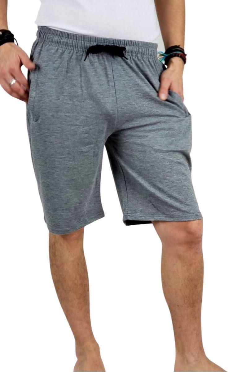 Short Deportivo Hombre Algodon Liso Bolsillos 169-0