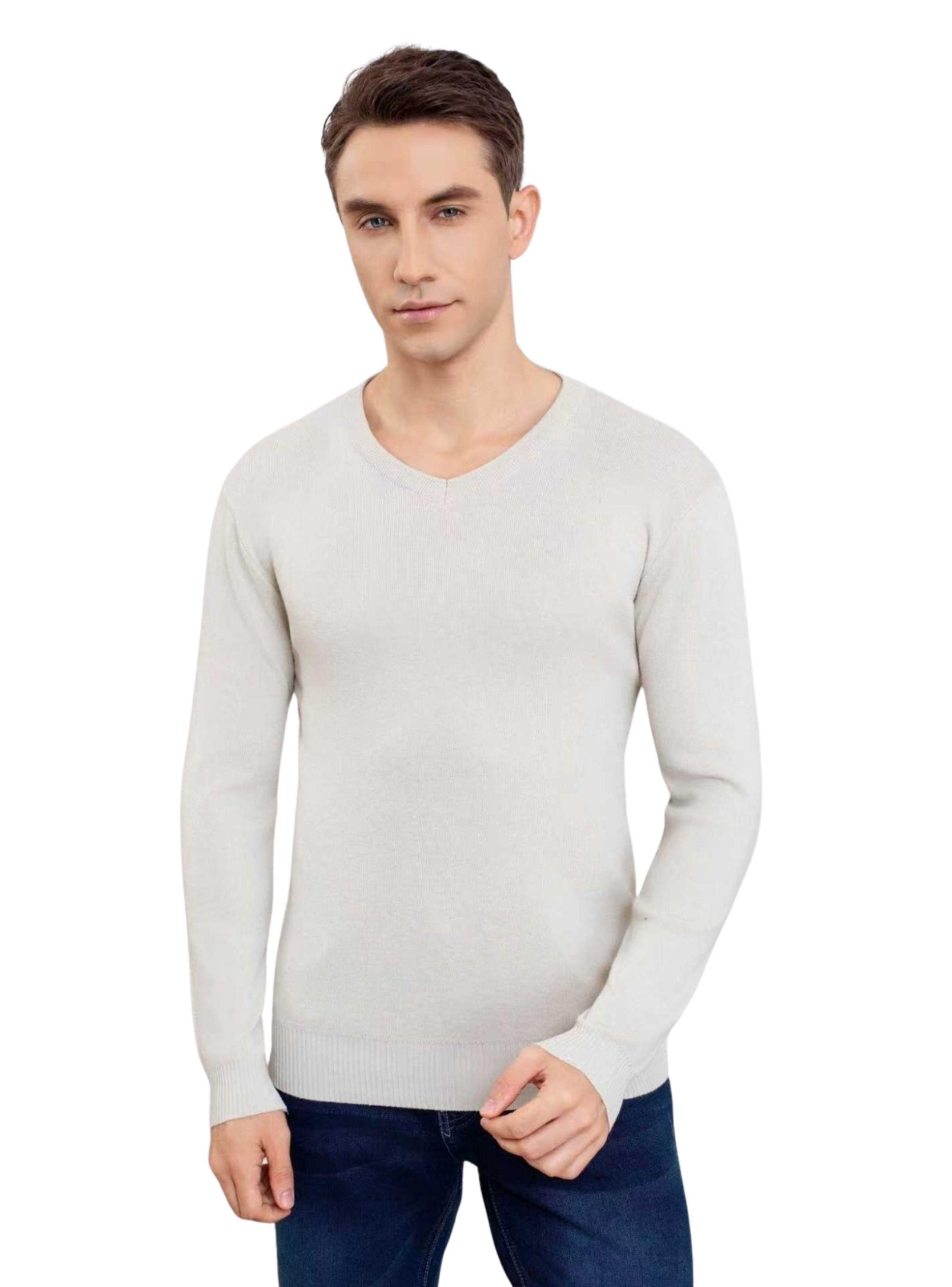 Sweater Tejido Hilo Hombre Cuello V Colores 151-0