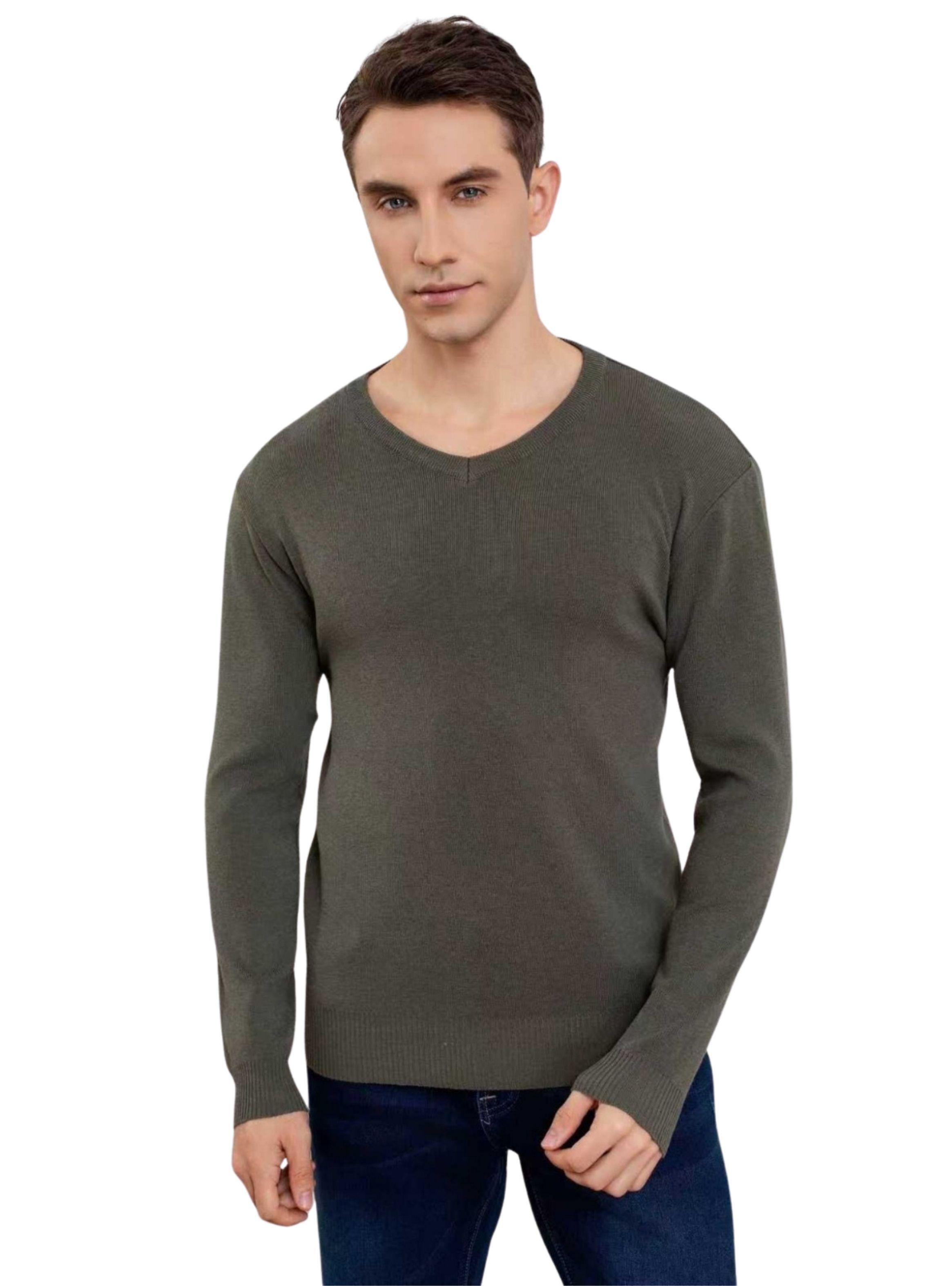Sweater Tejido Hilo Hombre Cuello V Colores 151-0